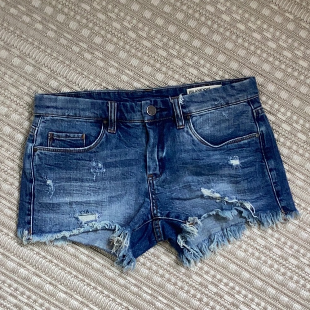 Little Queenie Distressed Denim Shorts